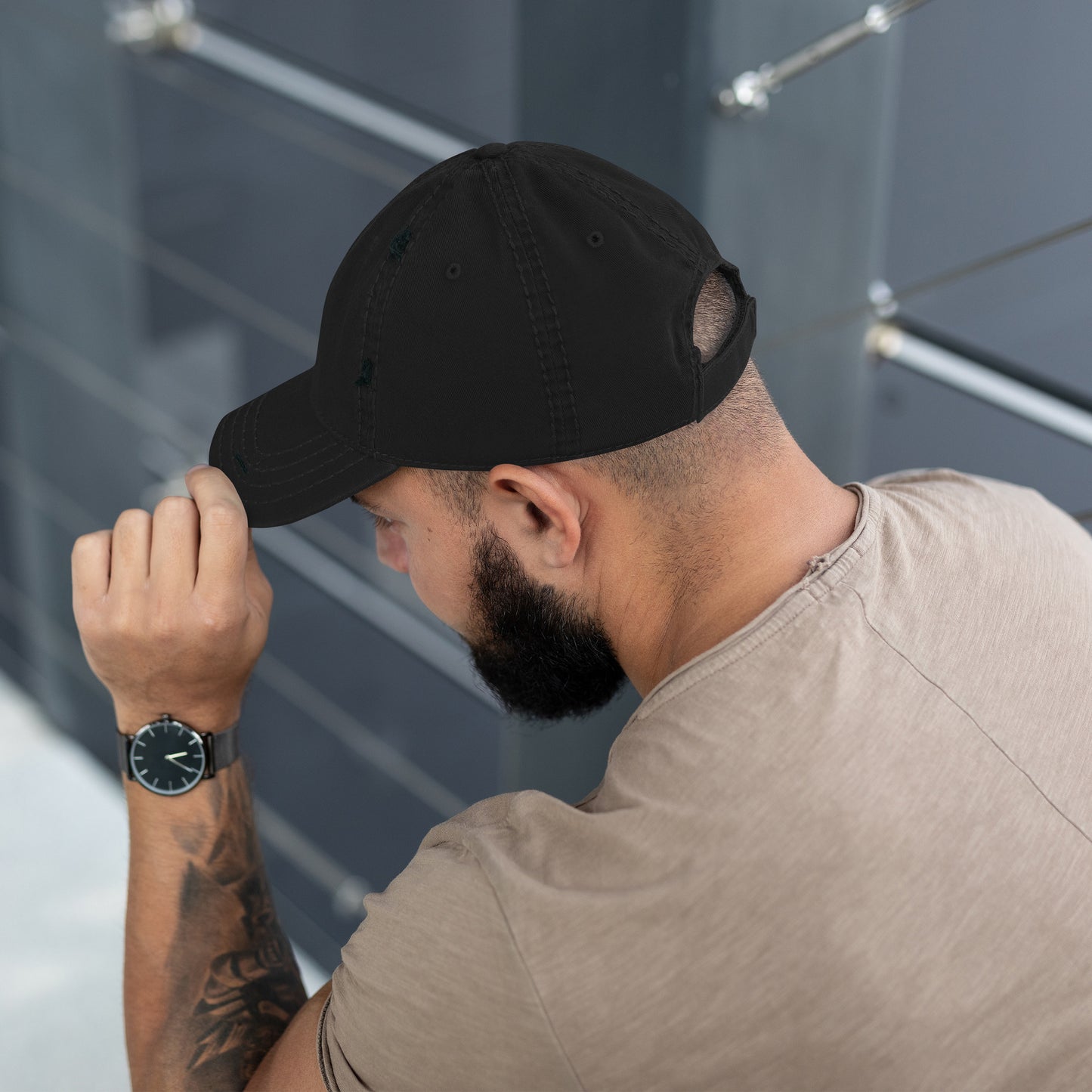 Distressed Dad Hat with Pelican Heart