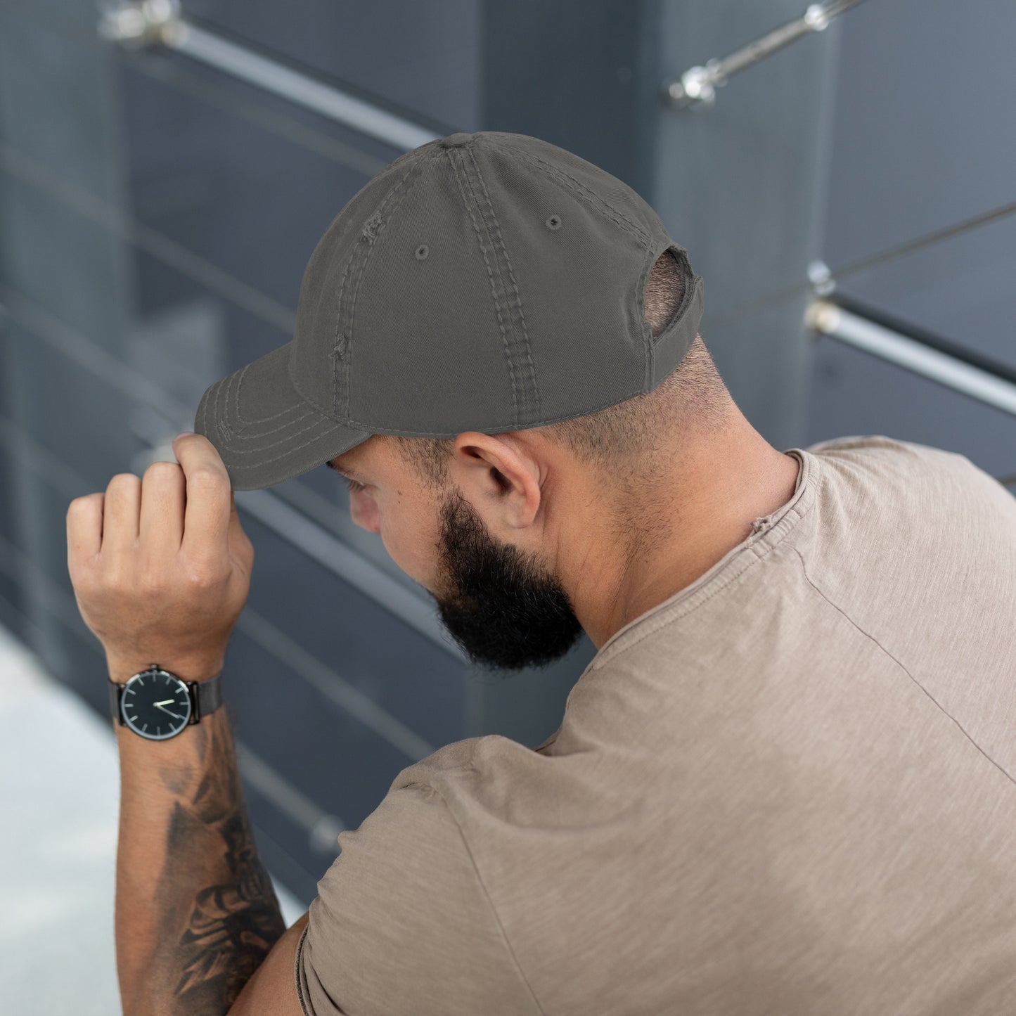 Distressed Dad Hat with Pelican Heart