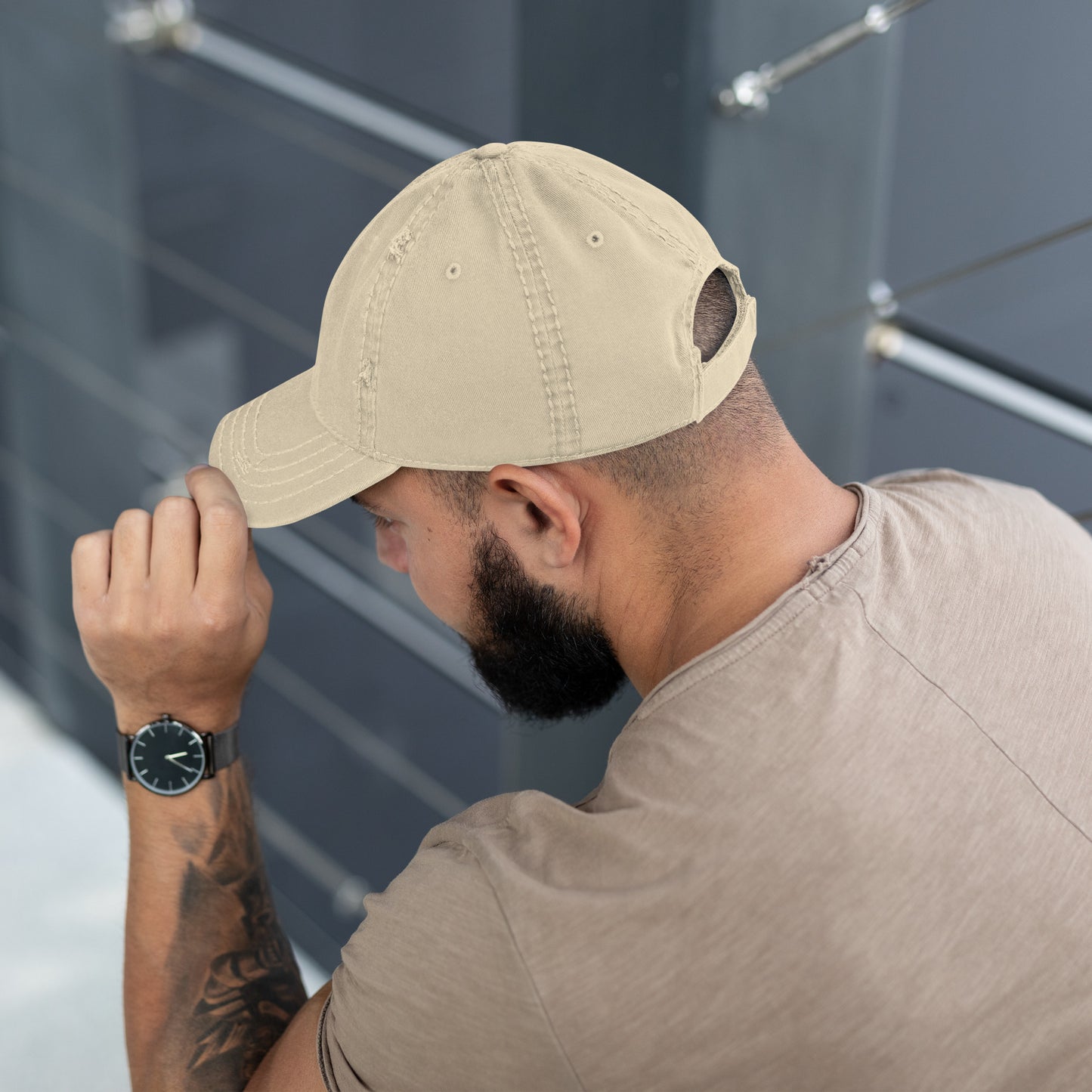 Distressed Dad Hat with Pelican Heart