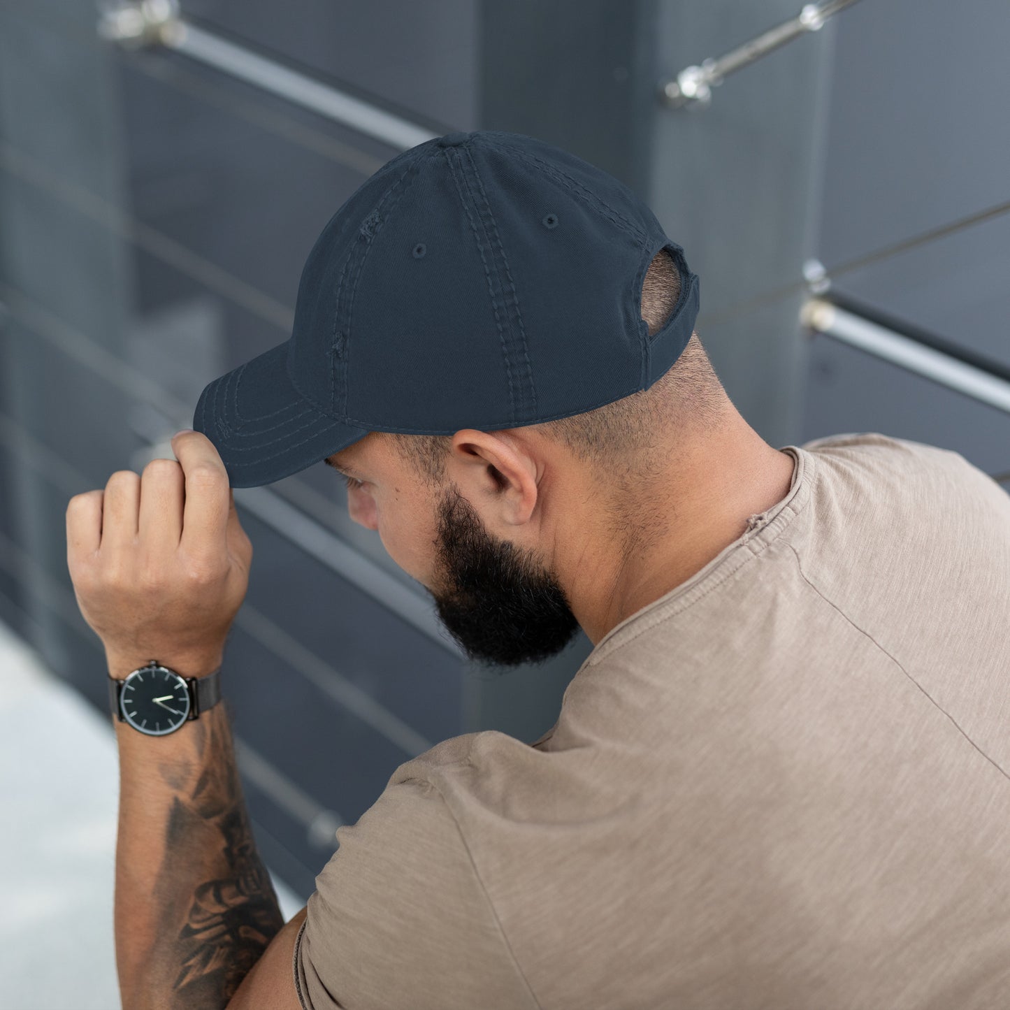 Distressed Dad Hat with Pelican Heart