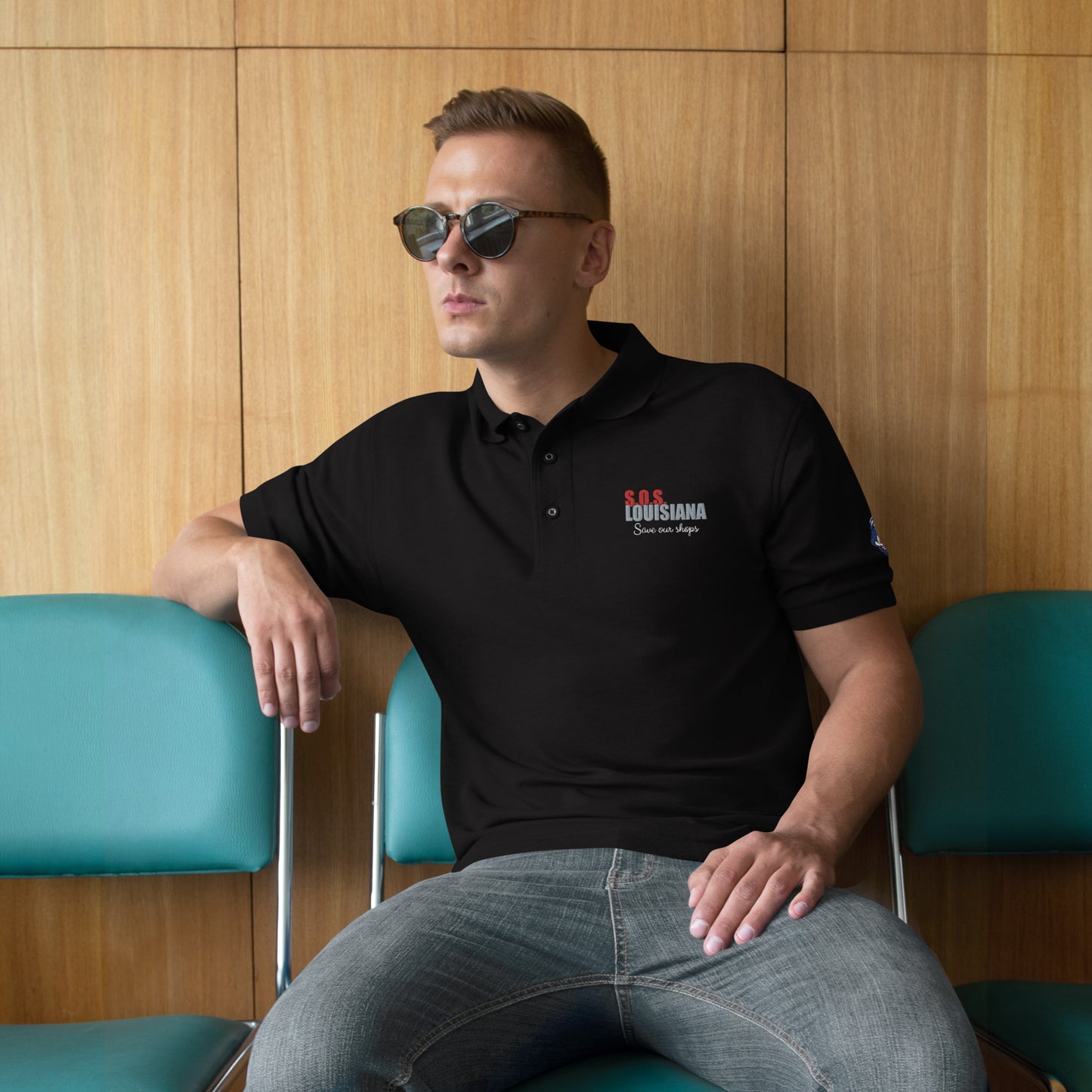 Men's Premium Polo with Musical Heart Design