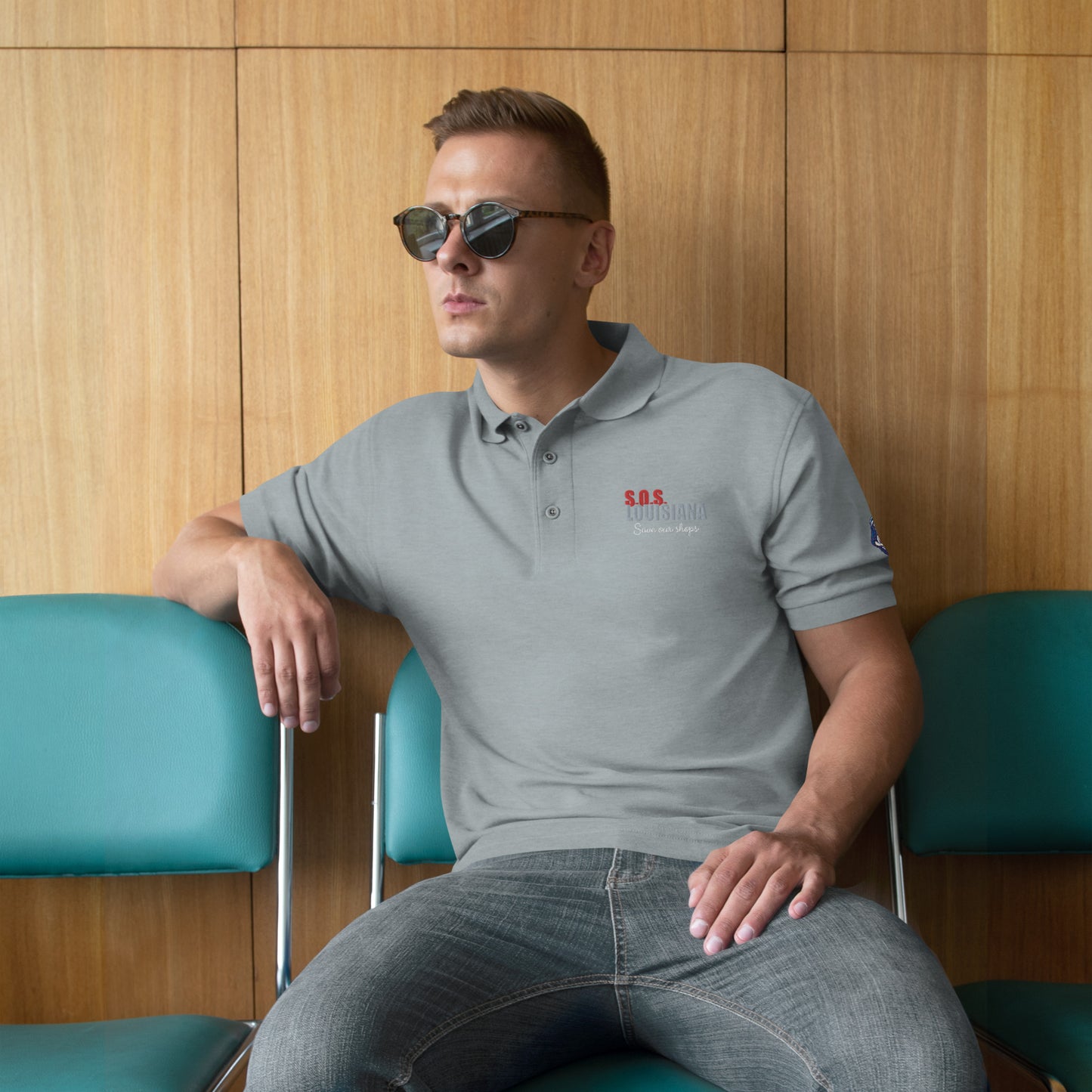 Men's Premium Polo with Musical Heart Design
