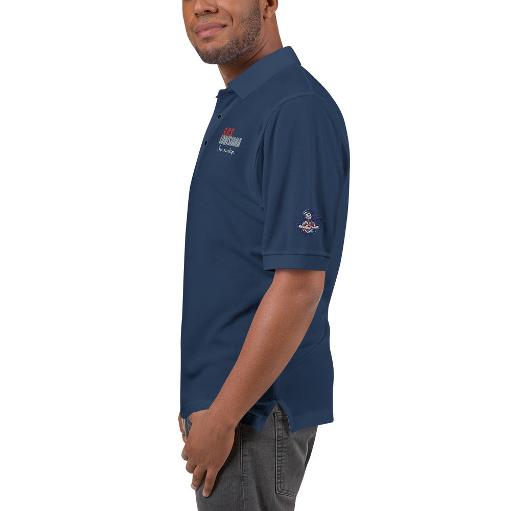 Men's Premium Polo with Musical Heart Design