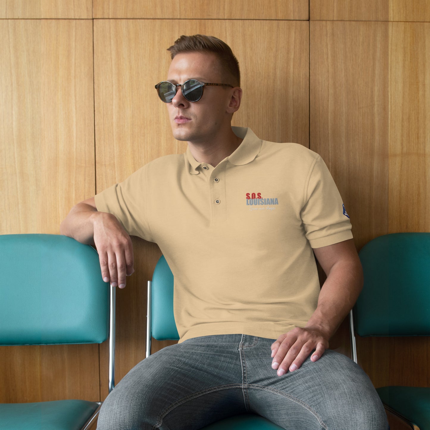 Men's Premium Polo with Musical Heart Design