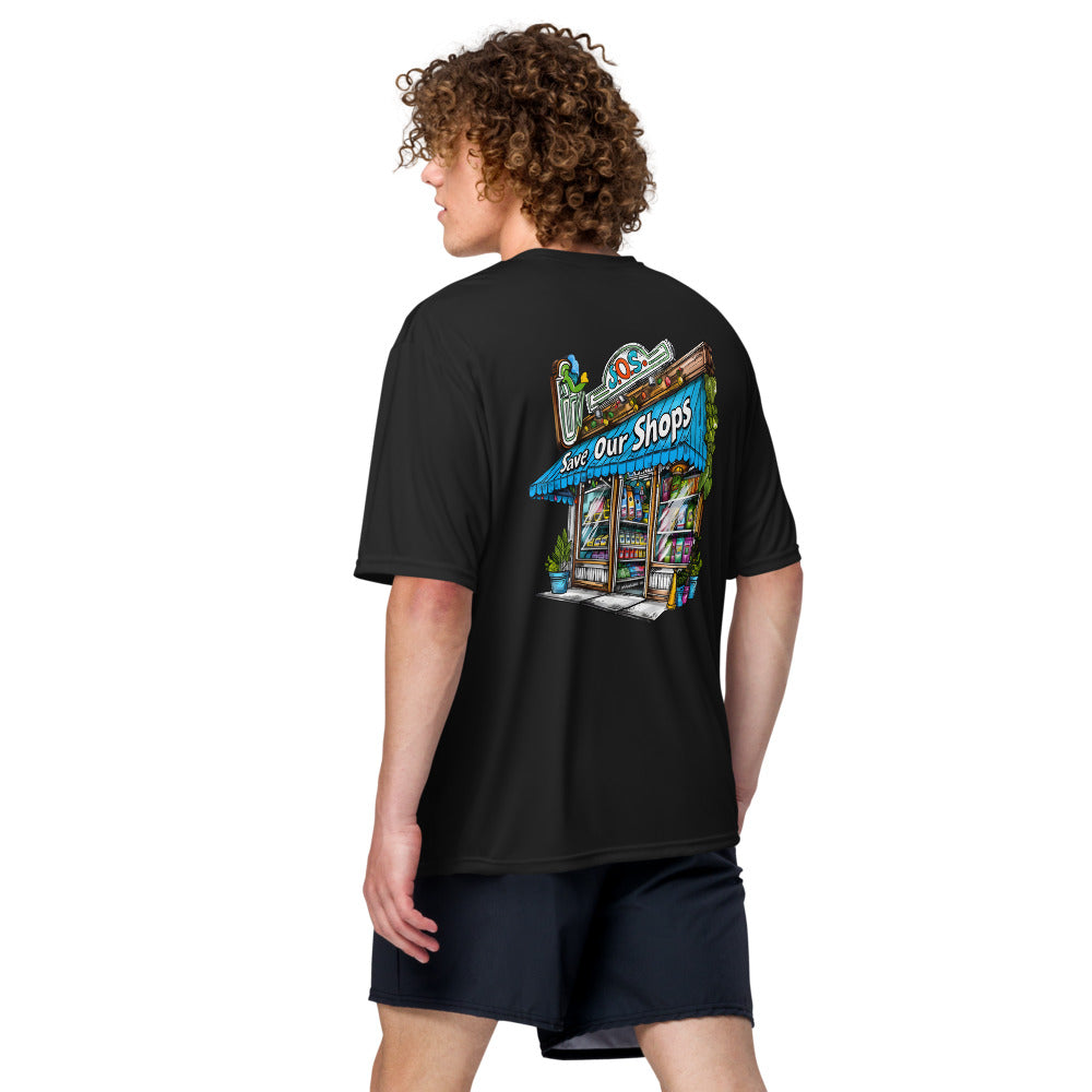 Unisex crew neck t-shirt with Storefront Design