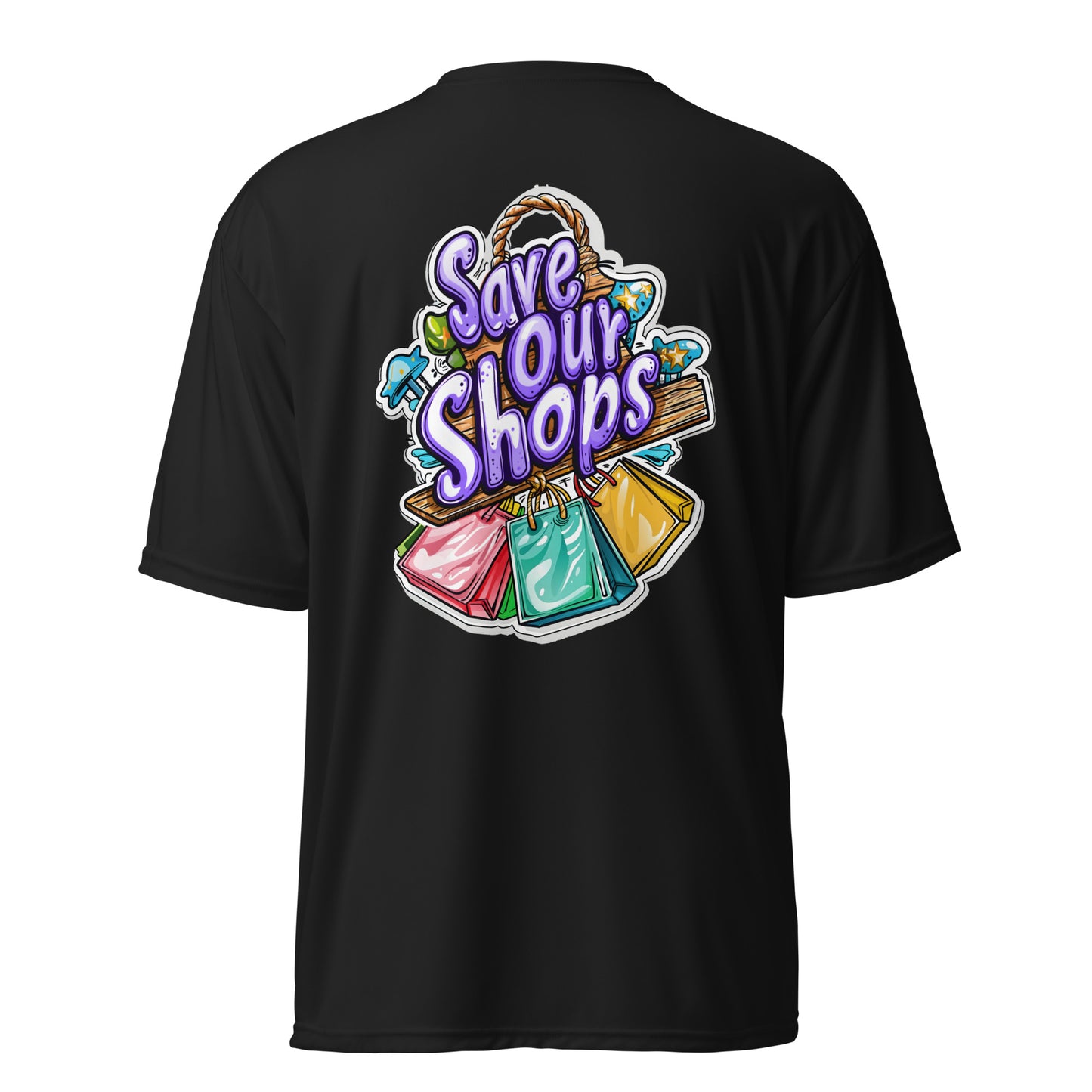 Unisex crew neck t-shirt with Shopping Bag Design
