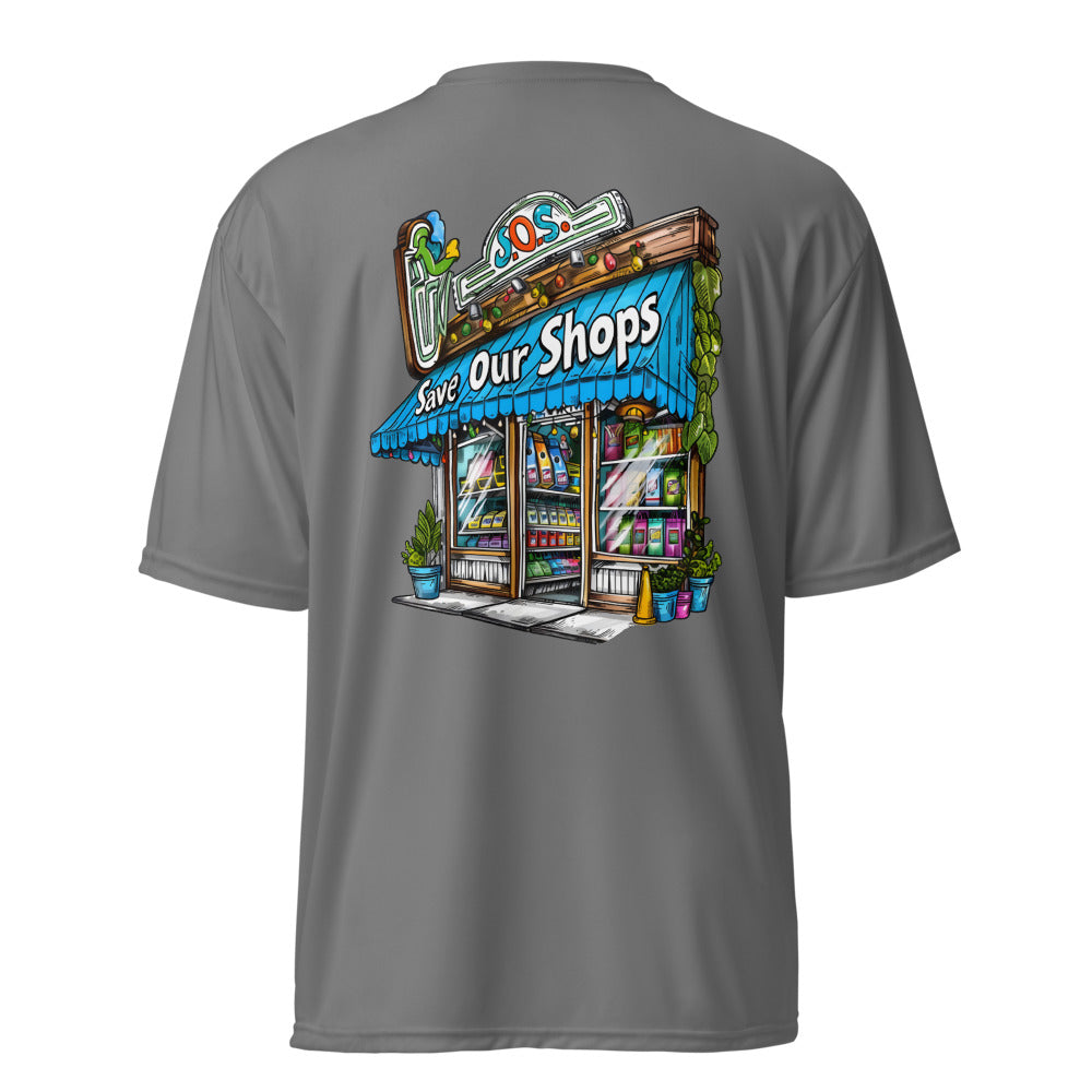 Unisex crew neck t-shirt with Storefront Design