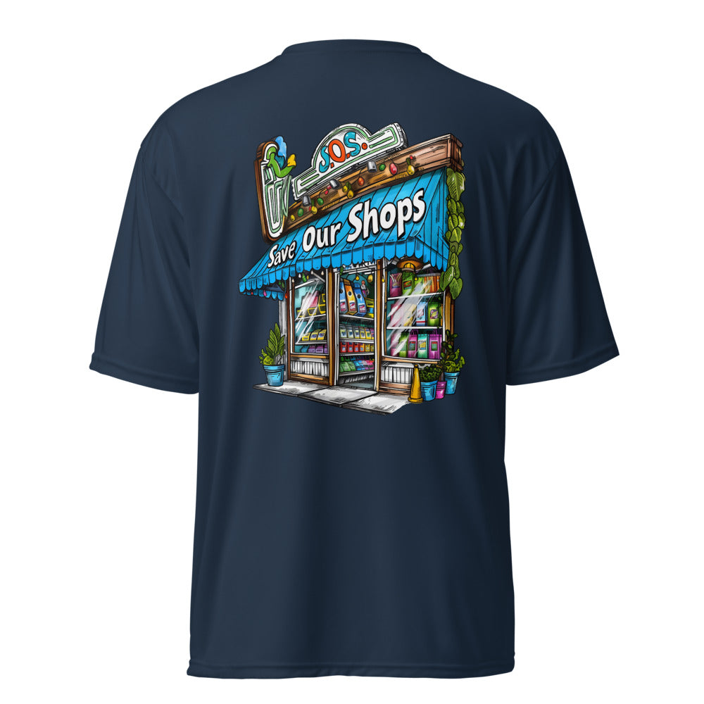Unisex crew neck t-shirt with Storefront Design