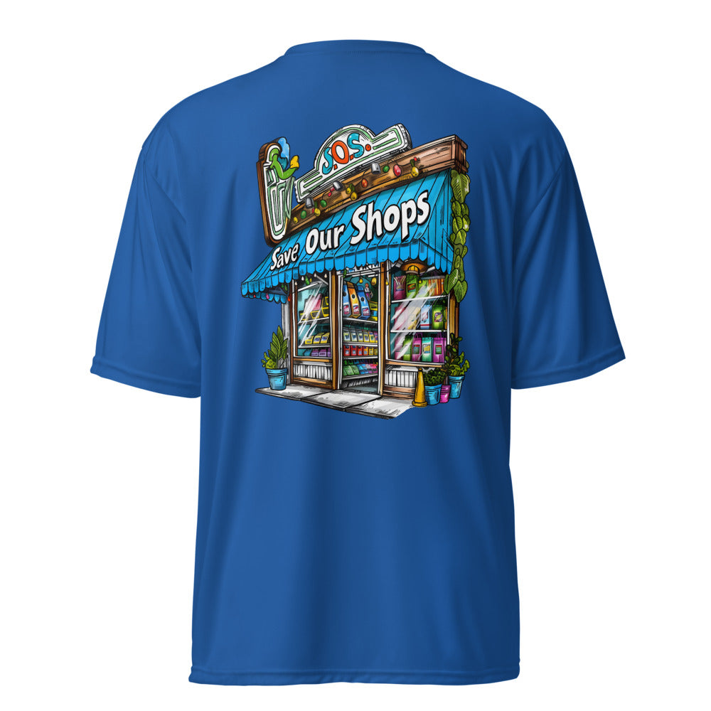 Unisex crew neck t-shirt with Storefront Design