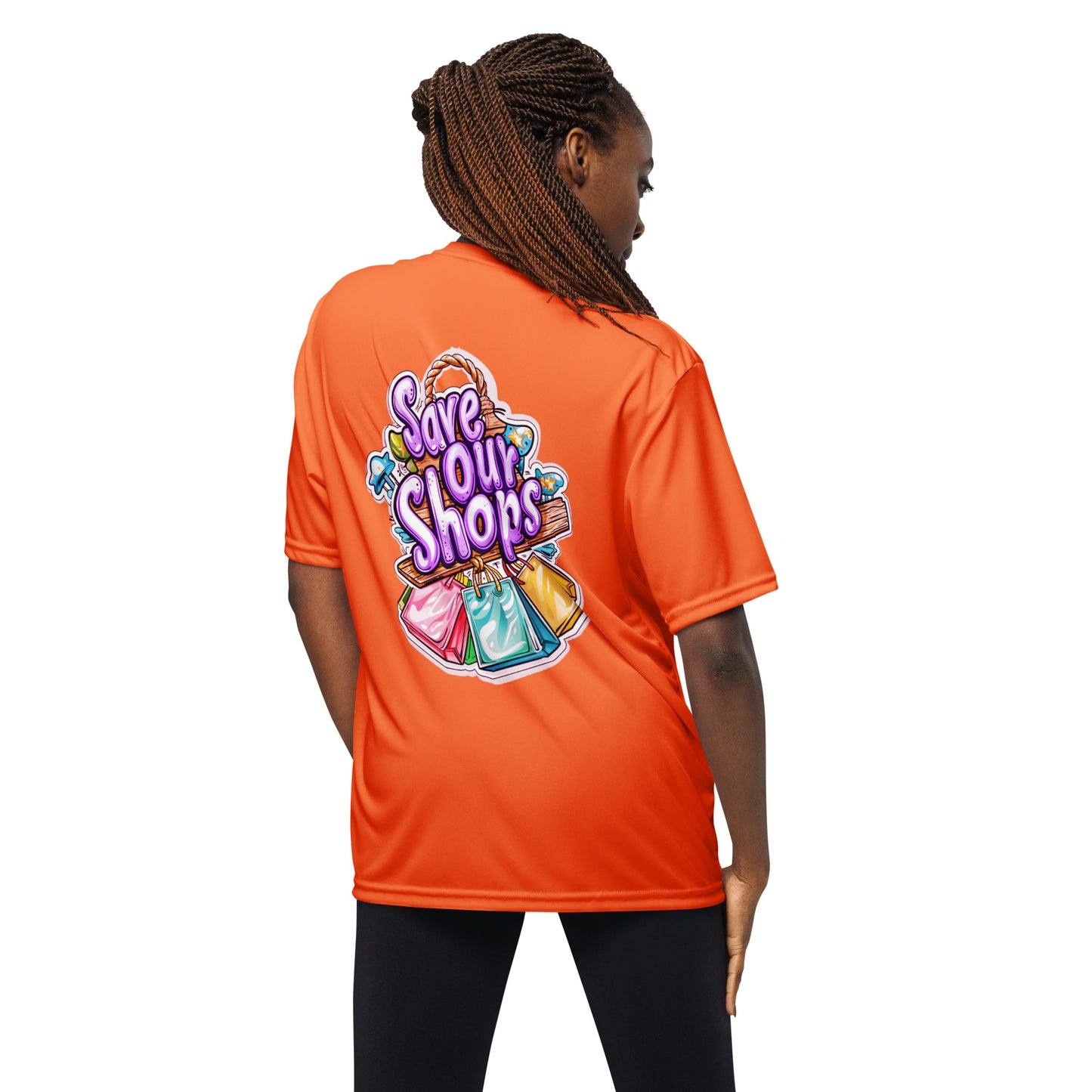 Unisex crew neck t-shirt with Shopping Bag Design