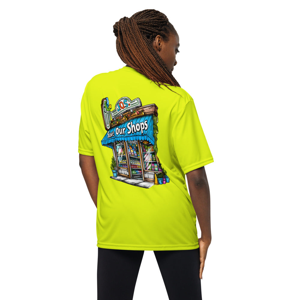 Unisex crew neck t-shirt with Storefront Design