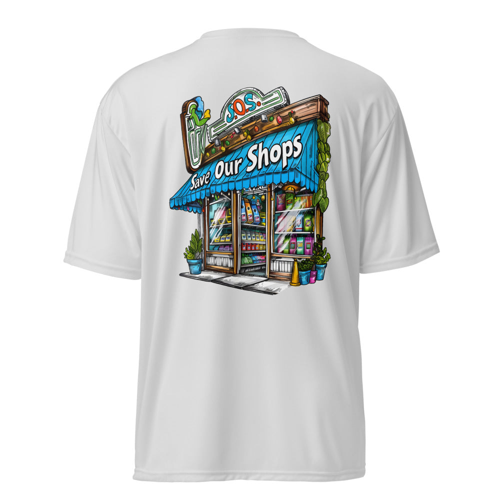Unisex crew neck t-shirt with Storefront Design