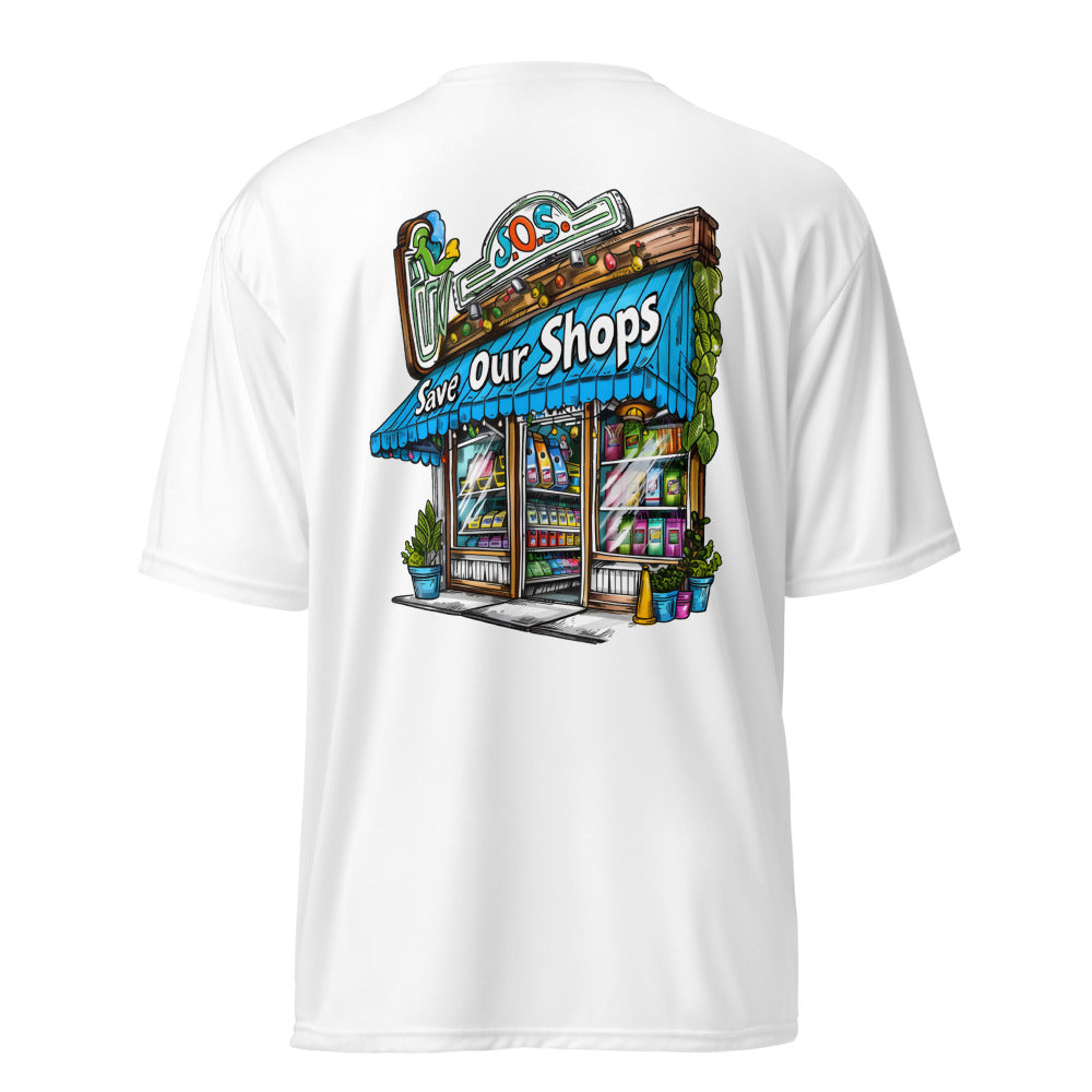 Unisex crew neck t-shirt with Storefront Design