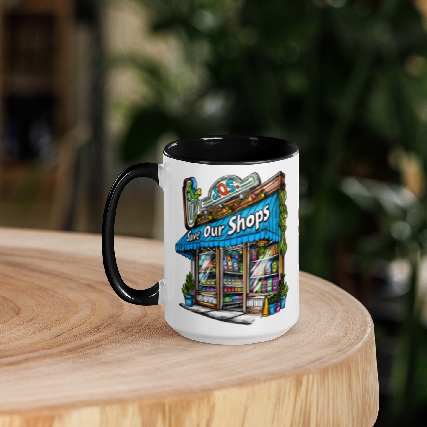11oz or 15oz Colored Mug with Storefront Design