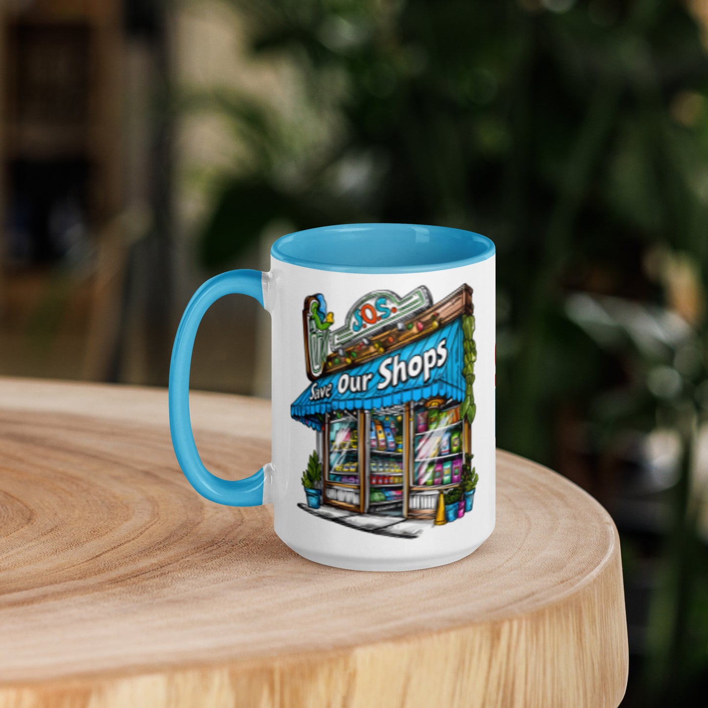 11oz or 15oz Colored Mug with Storefront Design