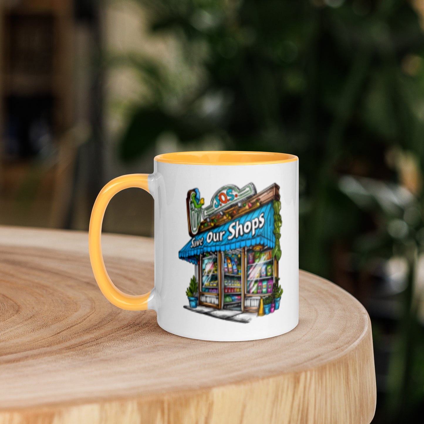 11oz or 15oz Colored Mug with Storefront Design