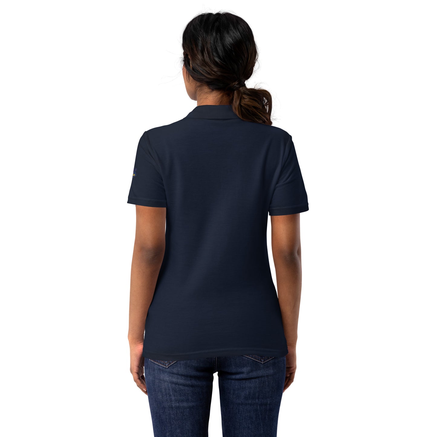 Women’s pique polo with Musical Heart Design