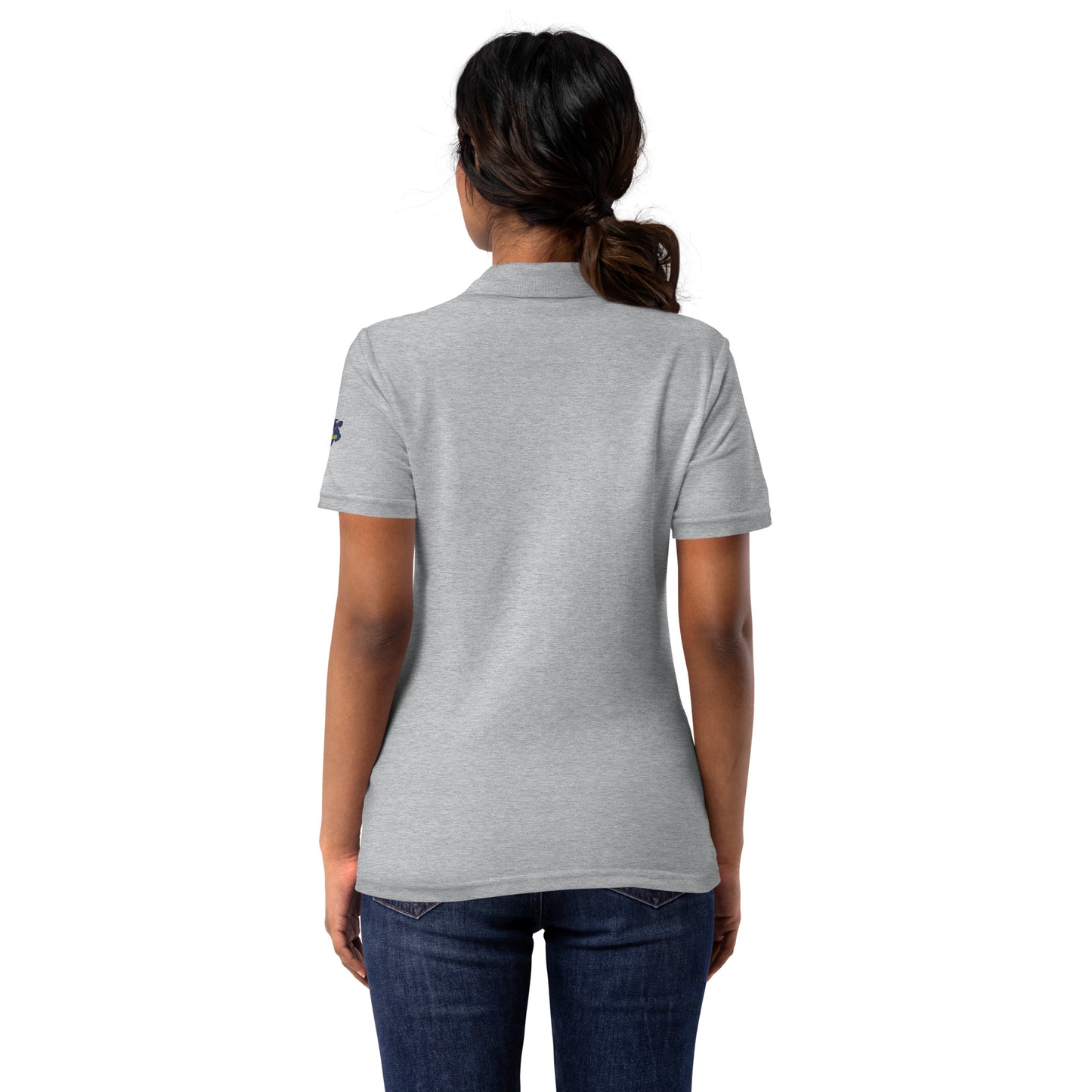 Women’s pique polo with Musical Heart Design