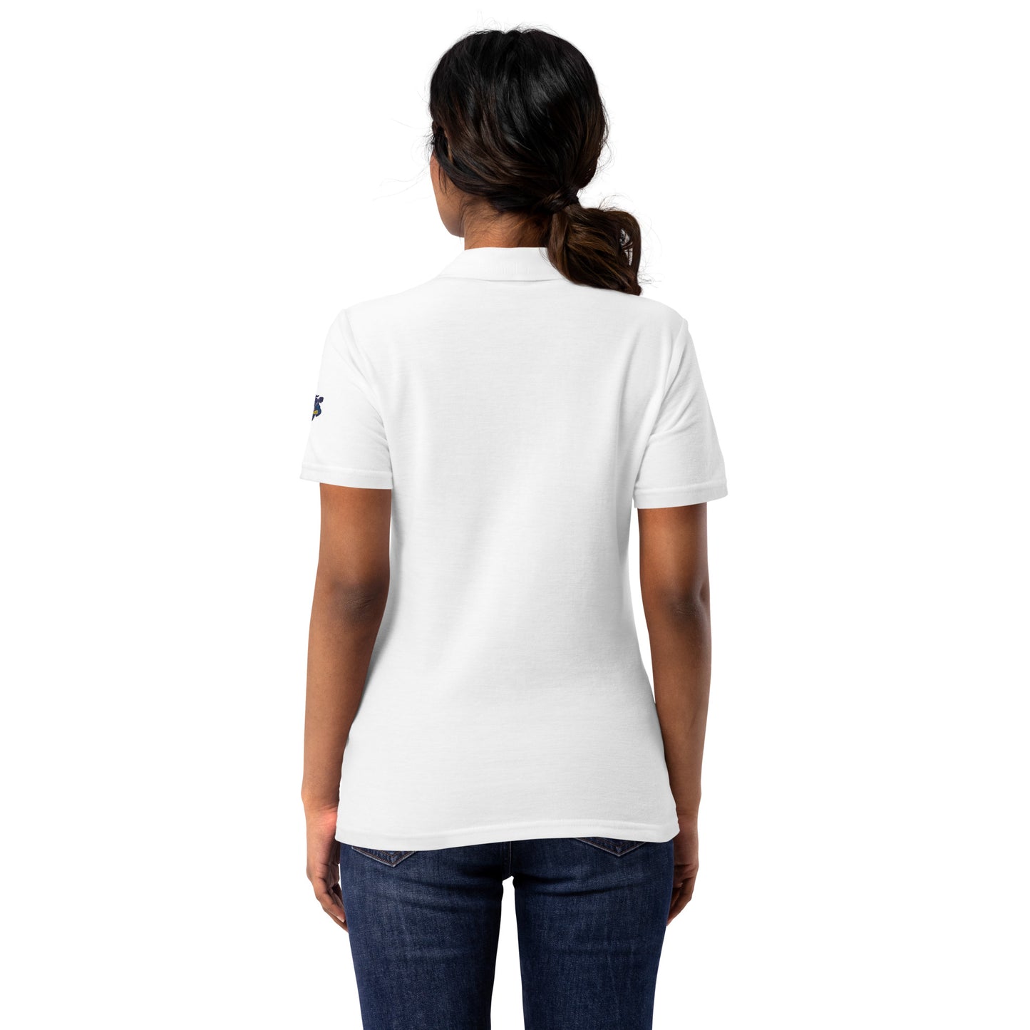 Women’s pique polo with Musical Heart Design