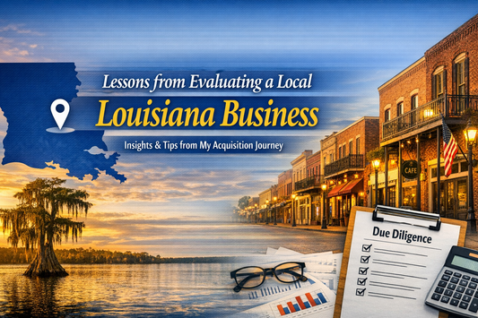 What I Learned, So Far, While Evaluating a Local Louisiana Business for Acquisition.