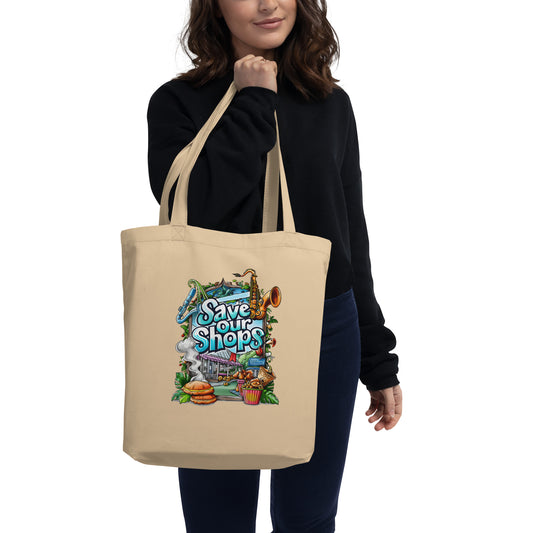 Small Eco Tote with Musical Design