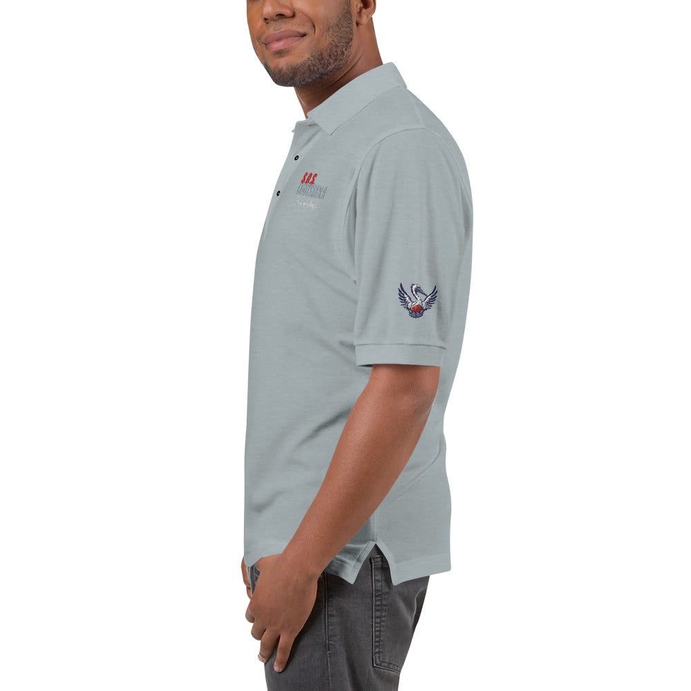 Men's Premium Polo with Pelican Heart Design